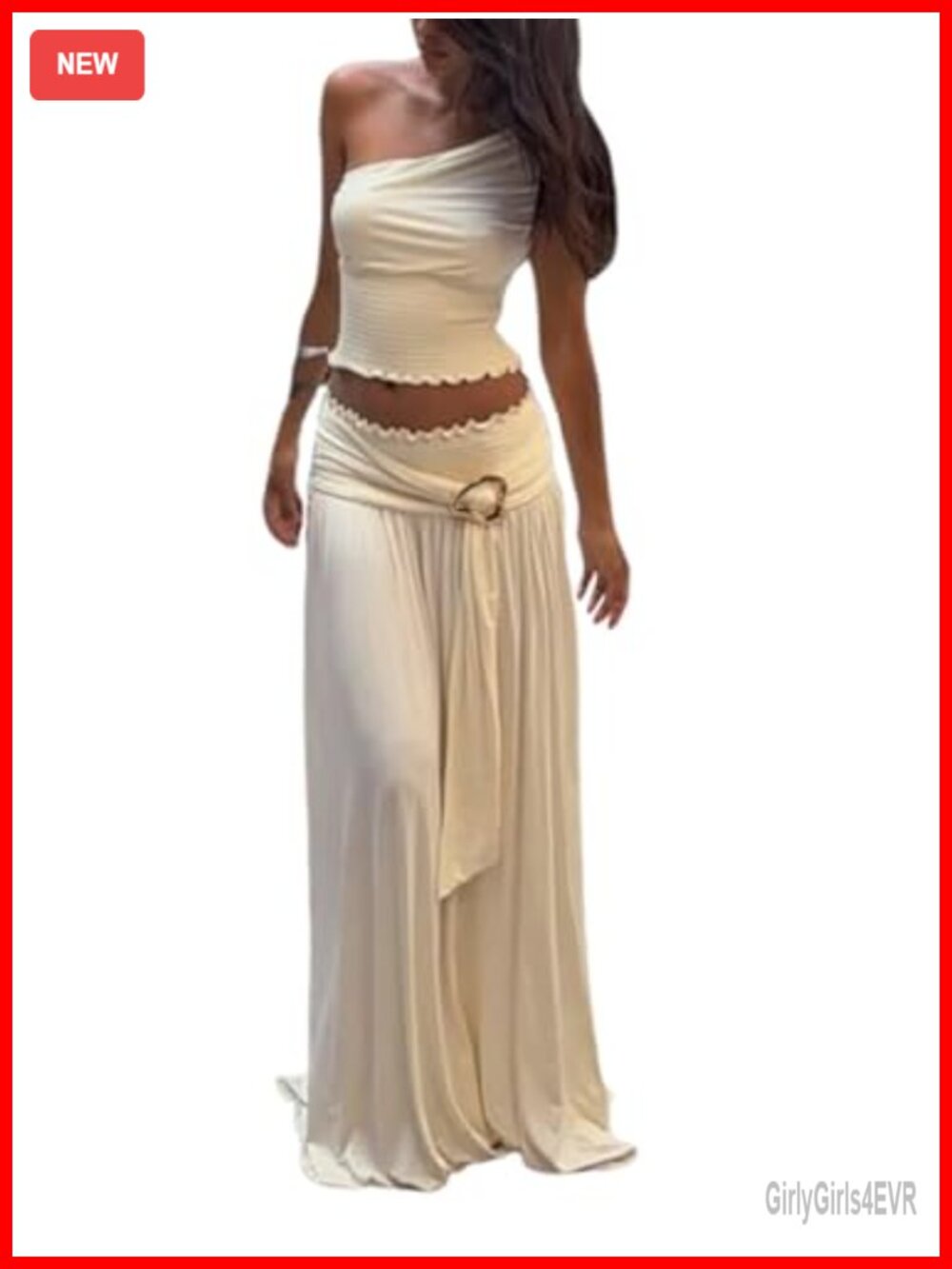 Sleeveless Crop Top & Long Maxi Skirt Set Polyester Vacation Outfit